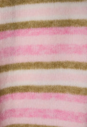 Multi Stripe Crew Neck Cardigan