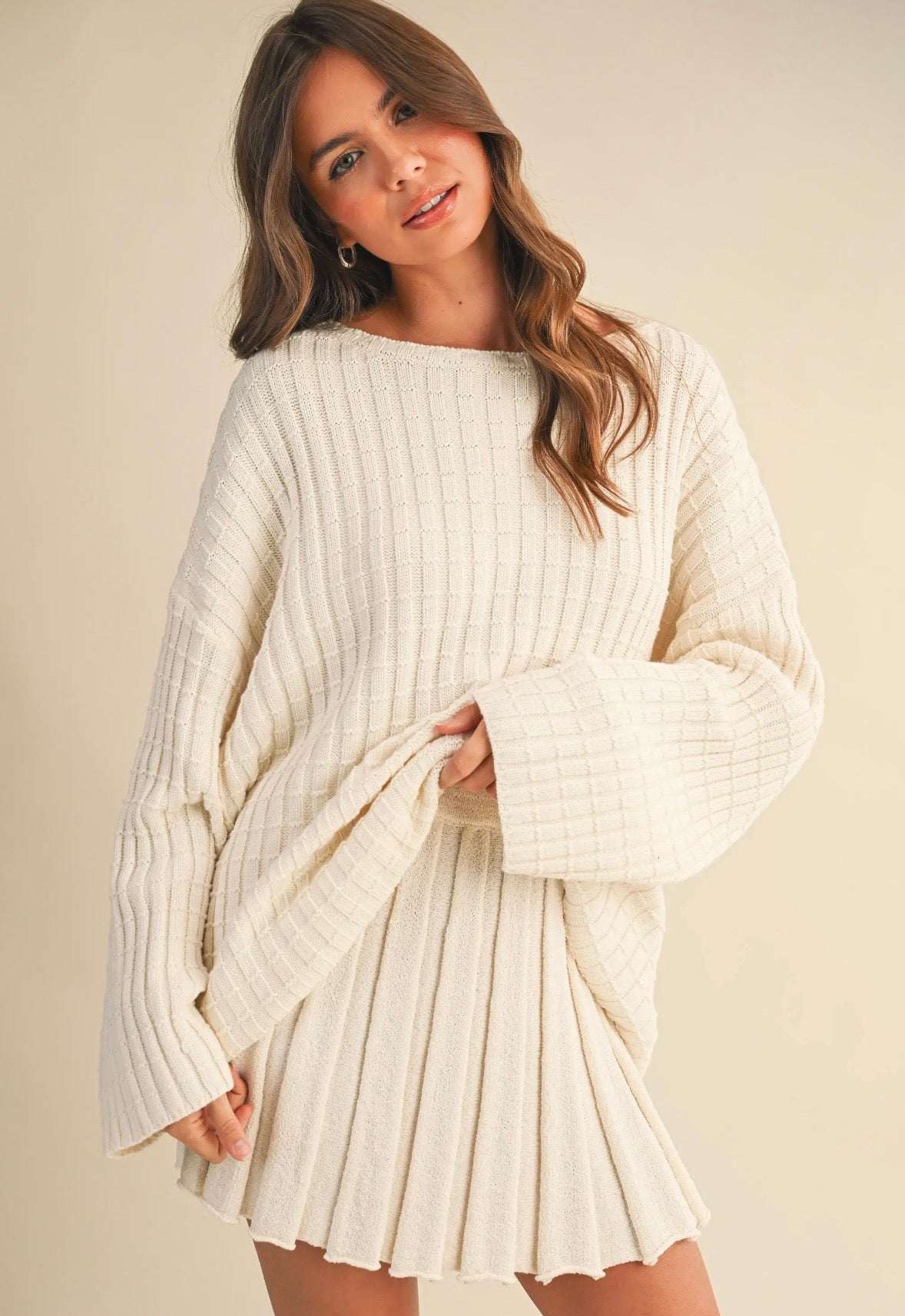 Longsleeve Sweater and Skirt Set