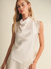 Drape High Neck Top