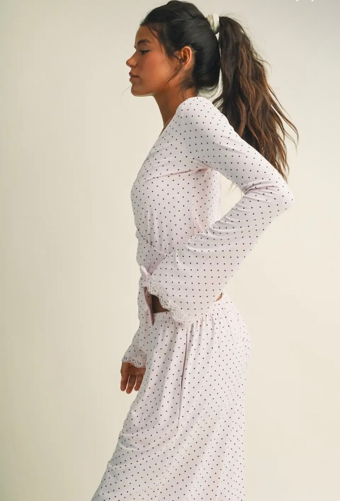 Polka Dot Dreams PJ Wrap Top