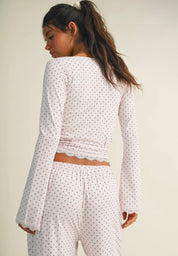 Polka Dot Dreams PJ Wrap Top