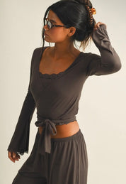 Coco Dreams Wrap PJ Top