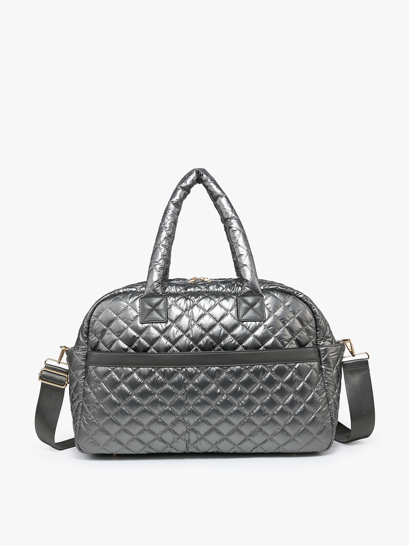 Puffer Weekender Bag - Gunmetal