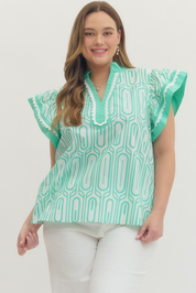 Mint Green Plus Size Top