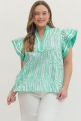 Mint Green Plus Size Top