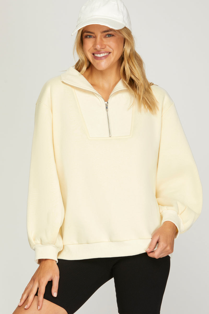 Long Sleeve Half Zip Top