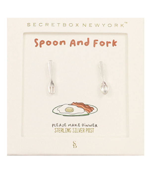 Sterling Silver Fork & Spoon Earrings