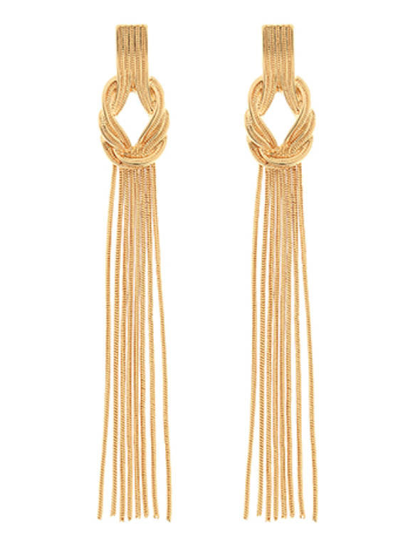 Twisted Multi Chain Drop Earrings