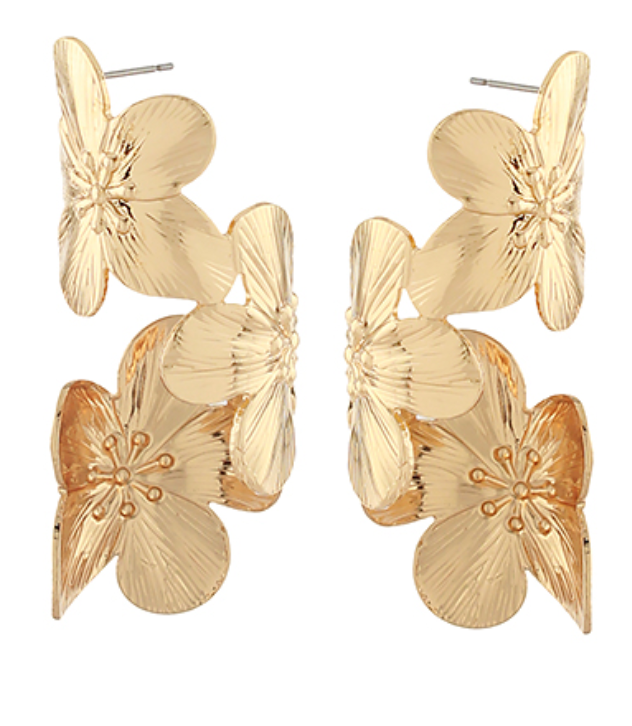 Linked & Twisted Flower Earrings