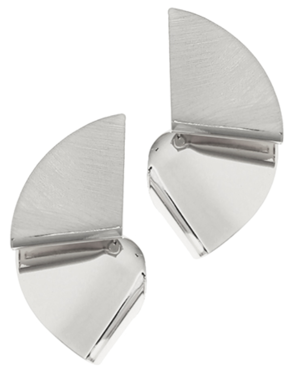 Sterling Silver Geo Bold Metal Earrings