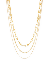 Clip Chain Triple Necklace