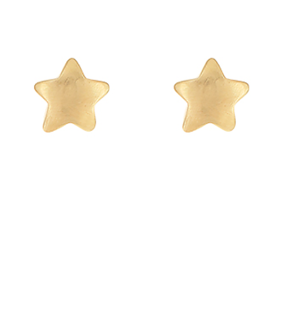 Star Brass Earrings