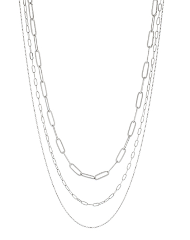 Clip Chain Triple Necklace