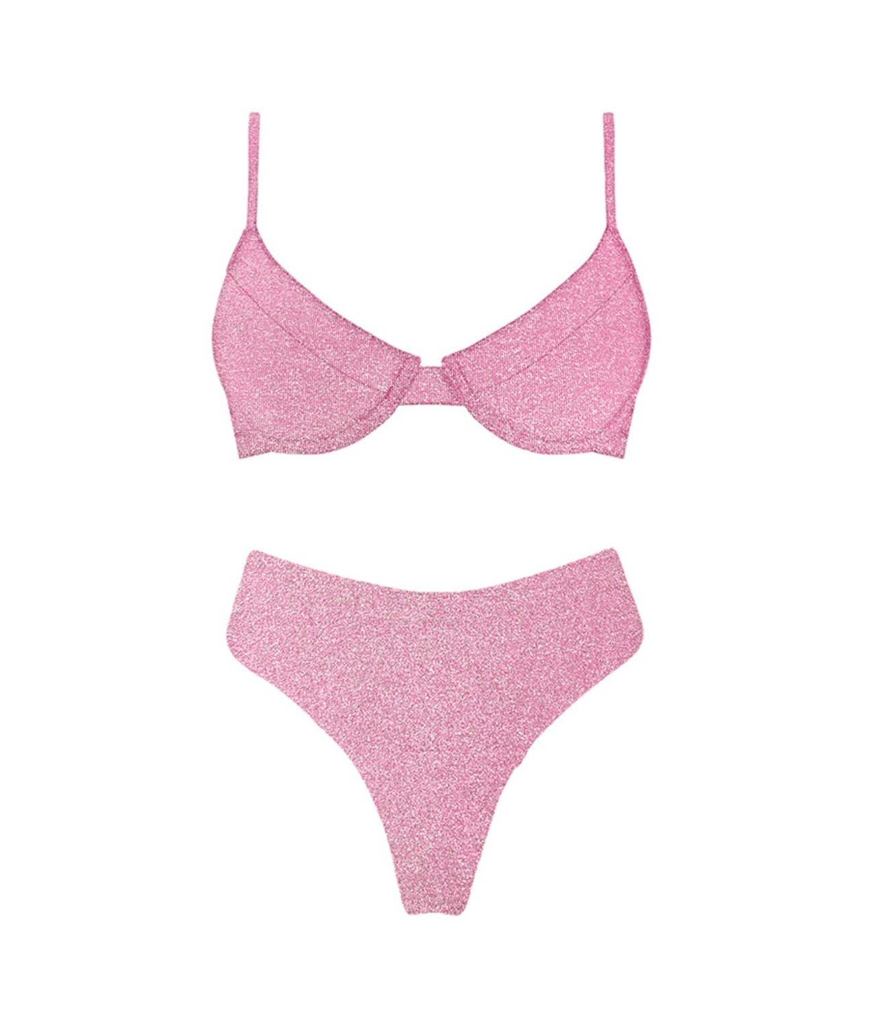 Pink Shimmer Bikini Bottom