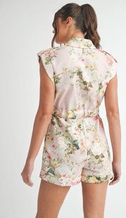 Floral Button Down Romper