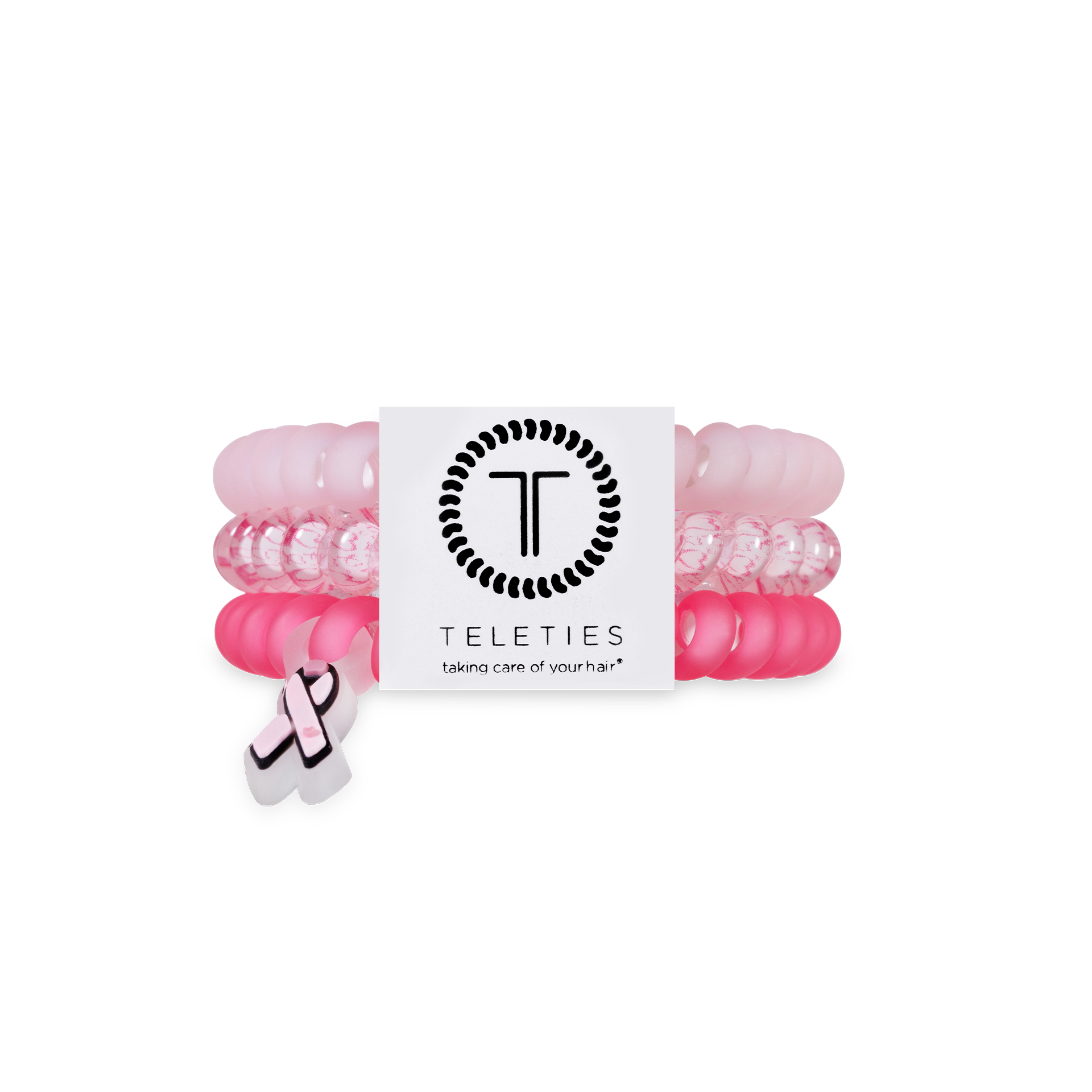 Spiral Hair Coils | Small | Pink Ribbon Power Hair Ties