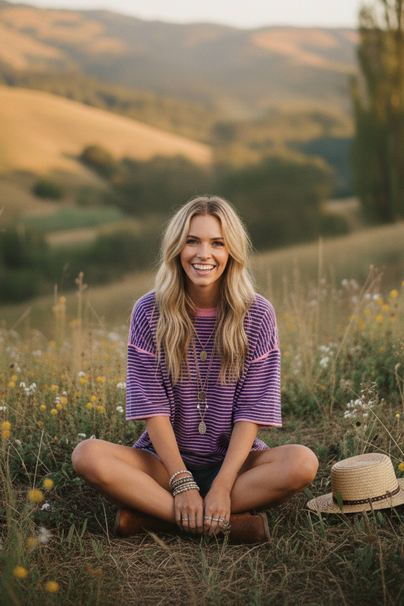 Striped Oversized Knit Top