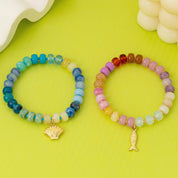 Nautical Multi-Color Beaded Bracelet Set