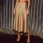 Satin Khaki Skirt