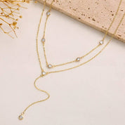 18K STAINLESS STEEL TARNISH FREE Y NECKLACE