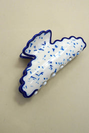 VINTAGE PORCELAIN STYLE HALF MOON HAIR CLAW CLIPS