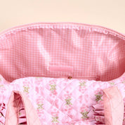 On-the-Go Quilted Weekender Bag–Pink