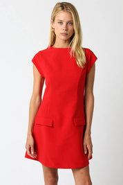 Gia Flare Dress - Red
