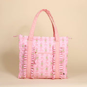 The Everyday Quilted Tote Bag–Pink