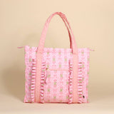 The Everyday Quilted Tote Bag–Pink