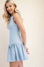 Balloon Hem With Front Bows Dress