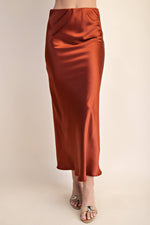 Midi Satin Skirt - Sienna