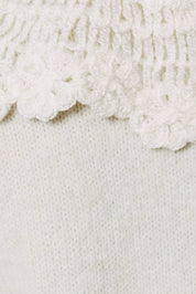 LACE TRIM NECK LONG SLEEVE CARDIGAN