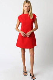 Gia Flare Dress - Red