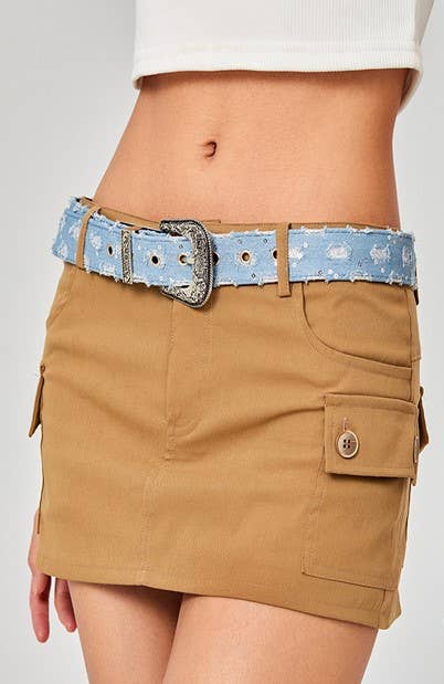 TRENDY WESTERN BOHO DENIM BELT