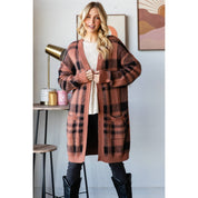 Mohair Sweater Long Cardigan  : Camel/Navy