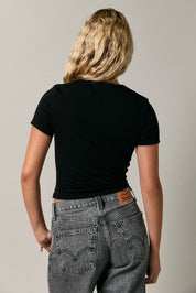 DOUBLE LINED SHORT SLEEVE BABY TEE