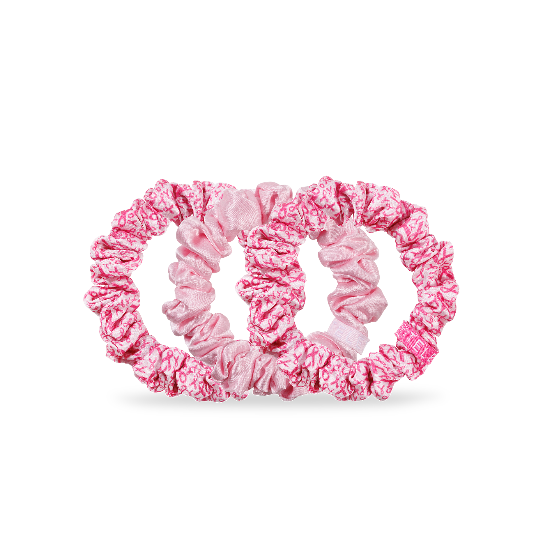 Silk Hair Scrunchies | Small | Pink Ribbon Power