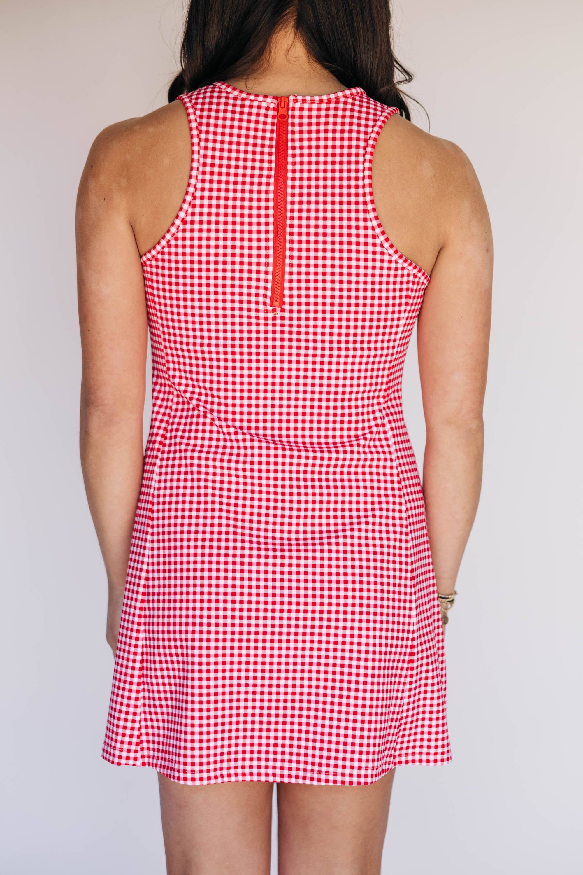 The Grace Gingham Dress Roll Tide Woven Label