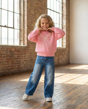 Girls Molly Pink Cable Knit Bow Fall Winter Sweater