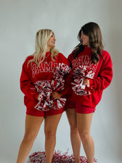 Bama Crimson Tide Polka Dot Puff Wknd Mock Neck Sweatshirt