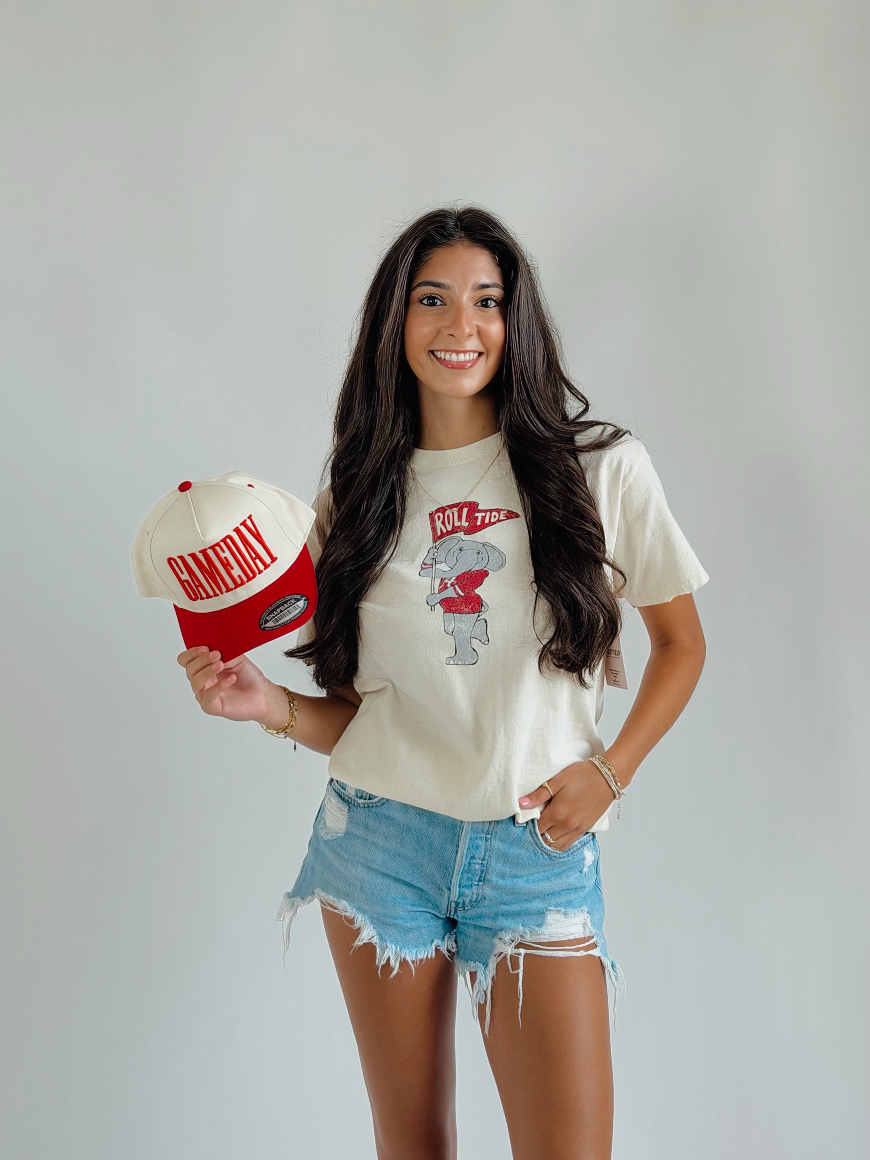 Alabama Crimson Tide Mascot Flag Off White
